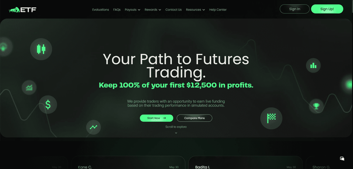 Elite Trader Funding Home