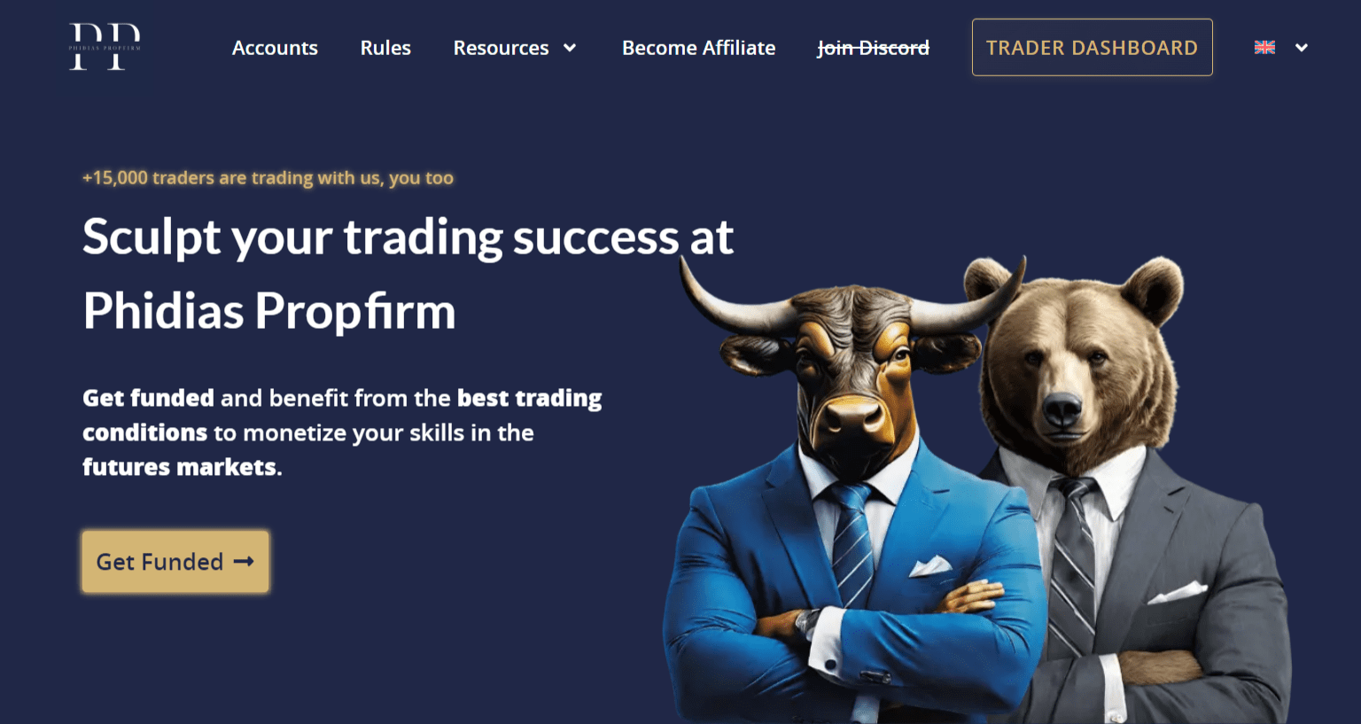 Phidias Prop Firm Home